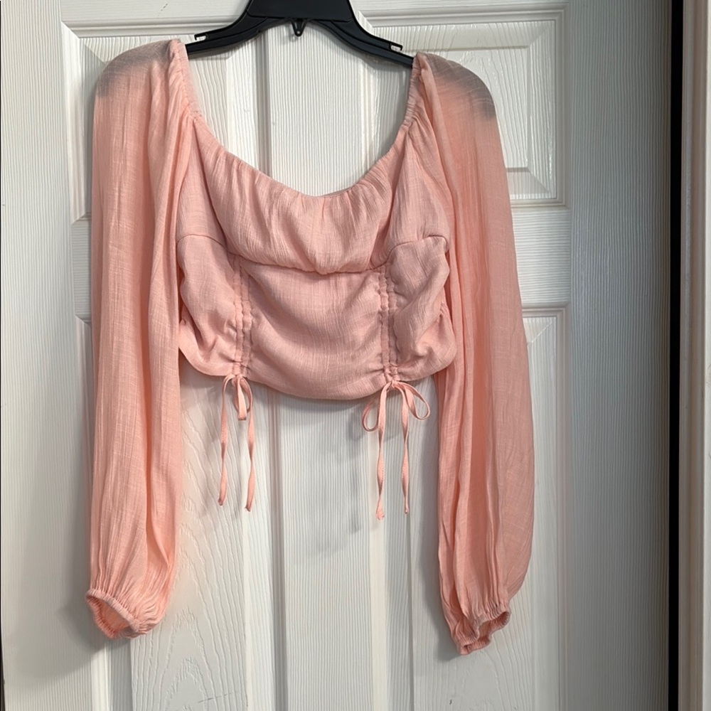 Women's Pink Long Sleeve Top